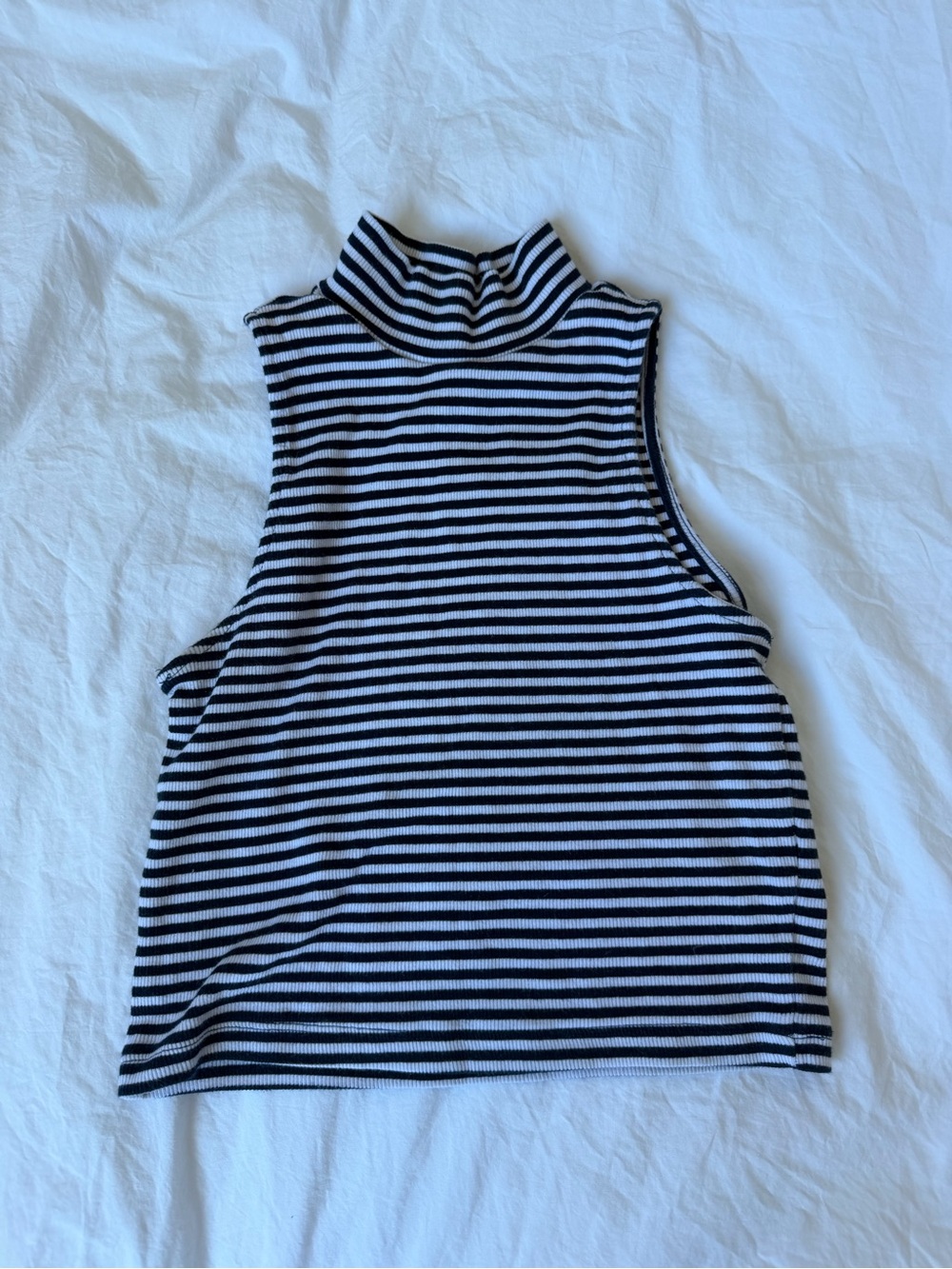 h&m stripe crop top